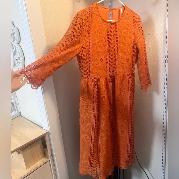 ORANGE LACE COWGIRL DRESS JOURNEY FIVE - Picture 5 of 7